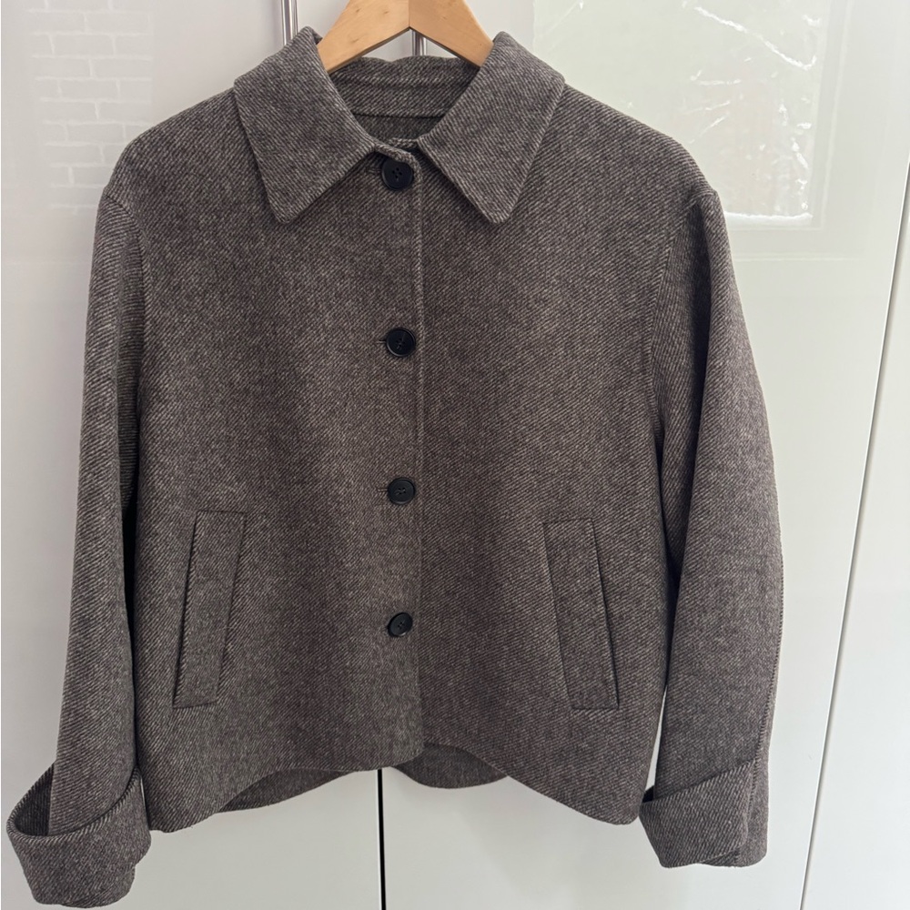 Zara Brown Wool Pea Coat